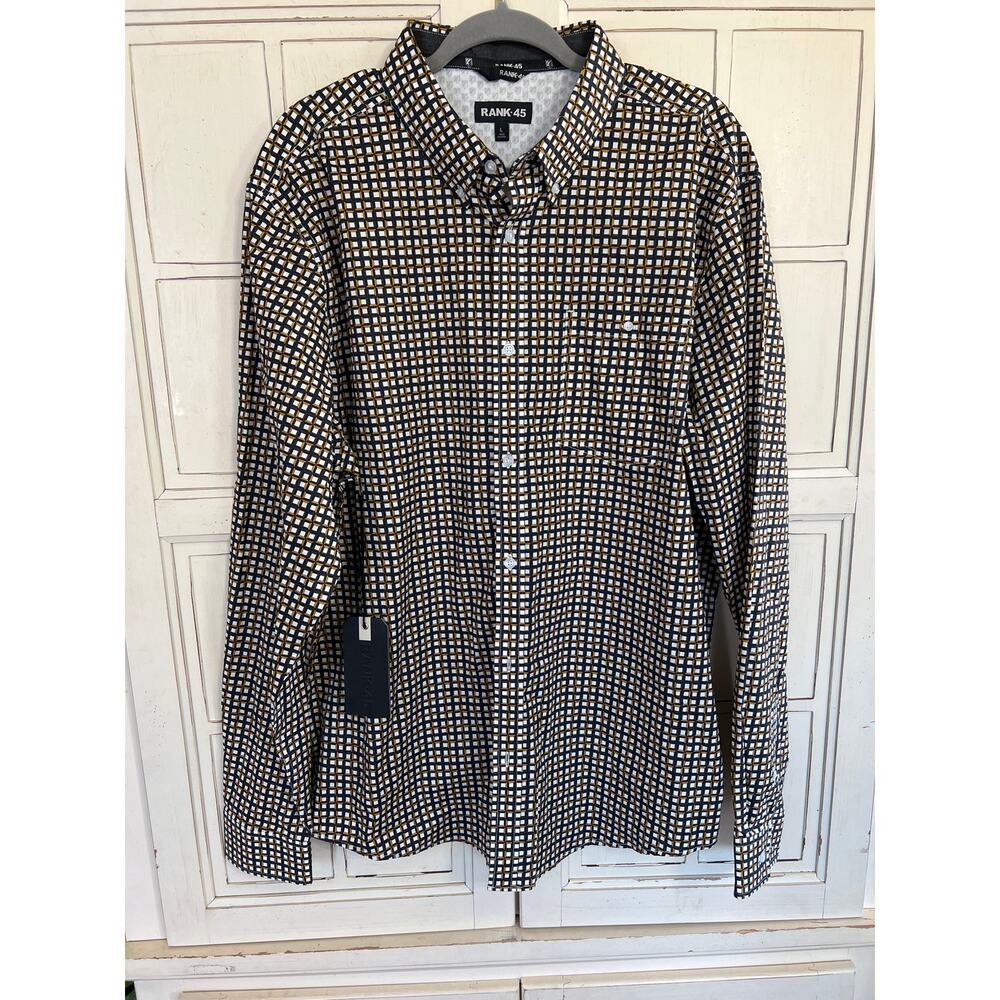 NWT Rank 45 size large mens button down shirt